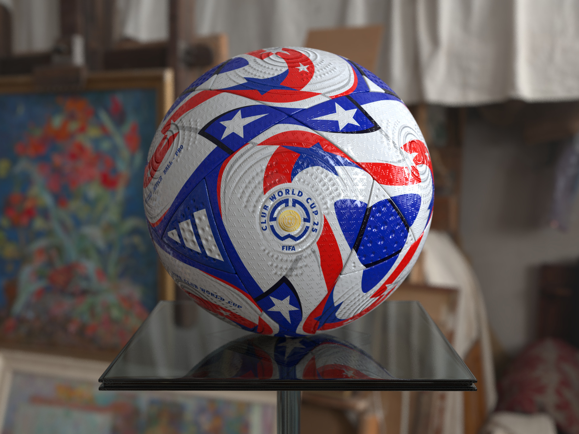 FIFA Club world cup football ball USA 2025 Low-poly 3D model_15