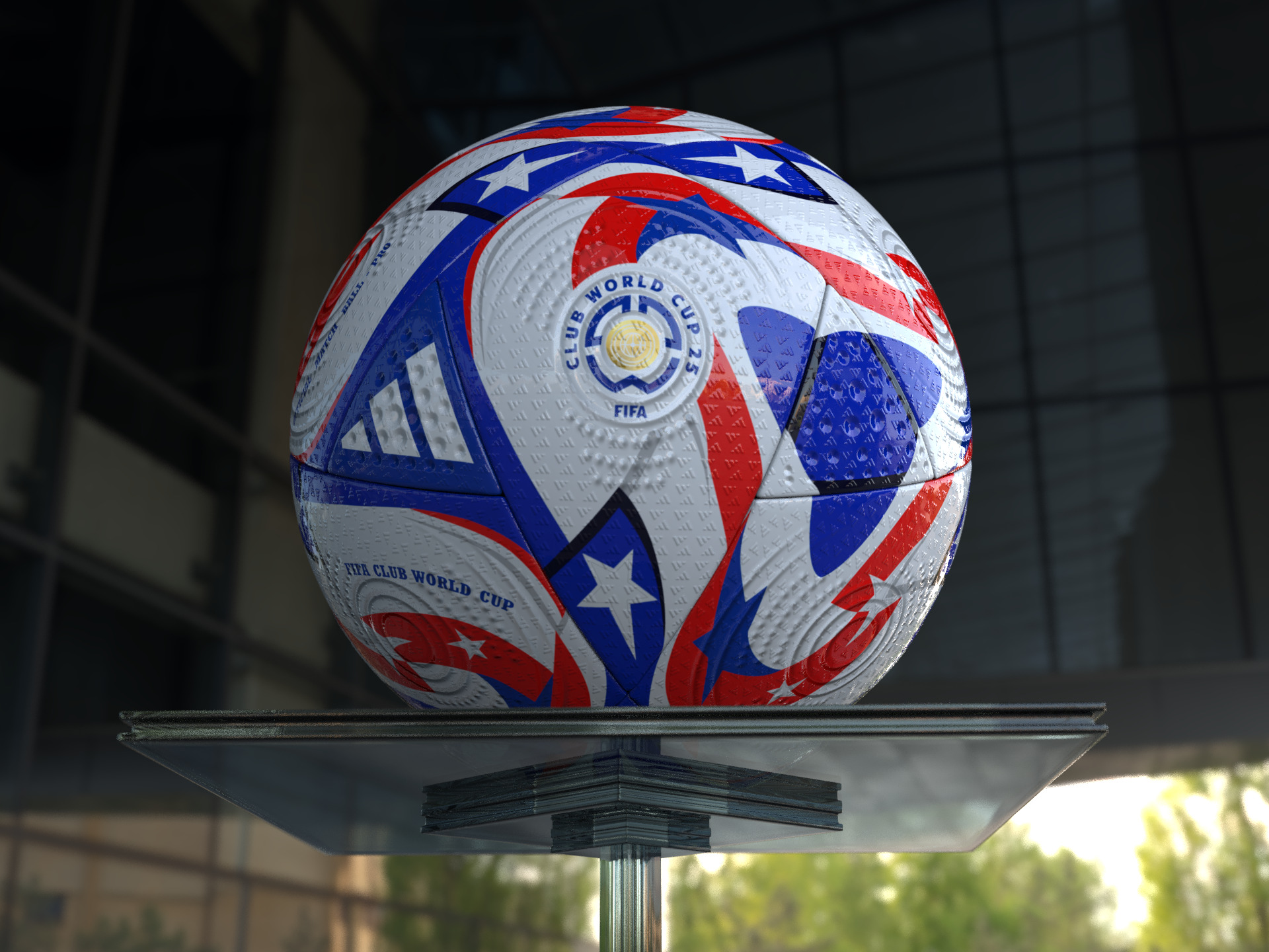 FIFA Club world cup football ball USA 2025 Low-poly 3D model_4