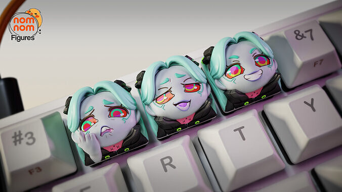 Keycap - Rebecca - Cyberpunk 3D print model