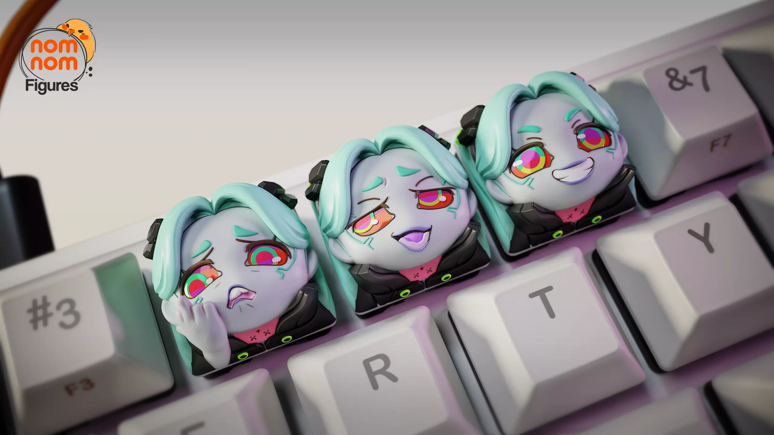 Rebecca - Cyberpunk - Keycaps 3D print model