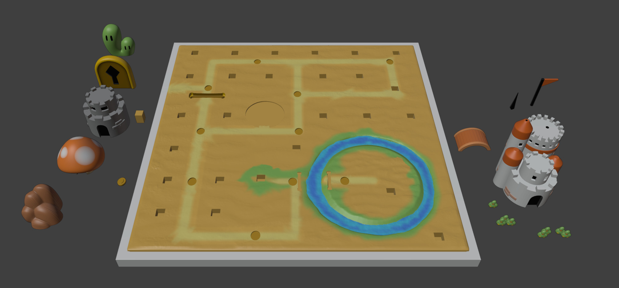 Super Mario Bros 3 World 1 3D print model_3