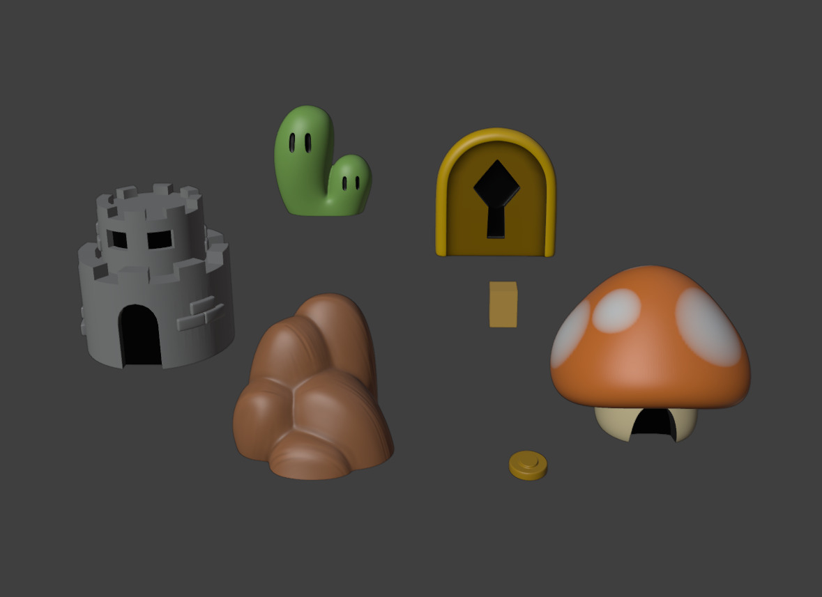 Super Mario Bros 3 World 1 3D print model_6