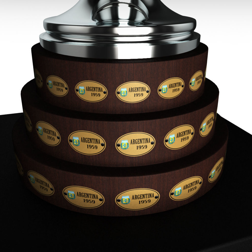 Copa America cup trophy low detail Low-poly 3D model_2
