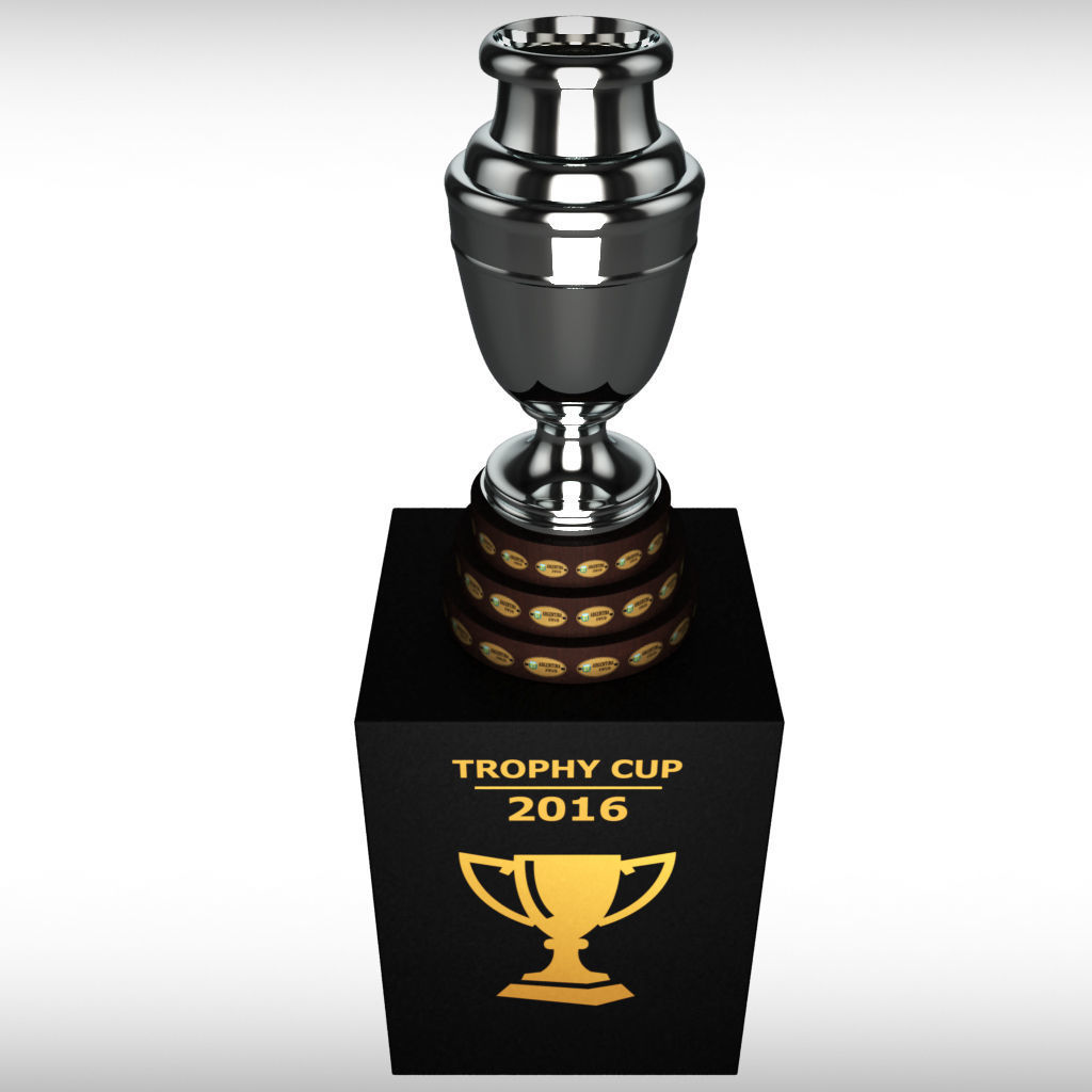 Copa America cup trophy low detail Low-poly 3D model_4