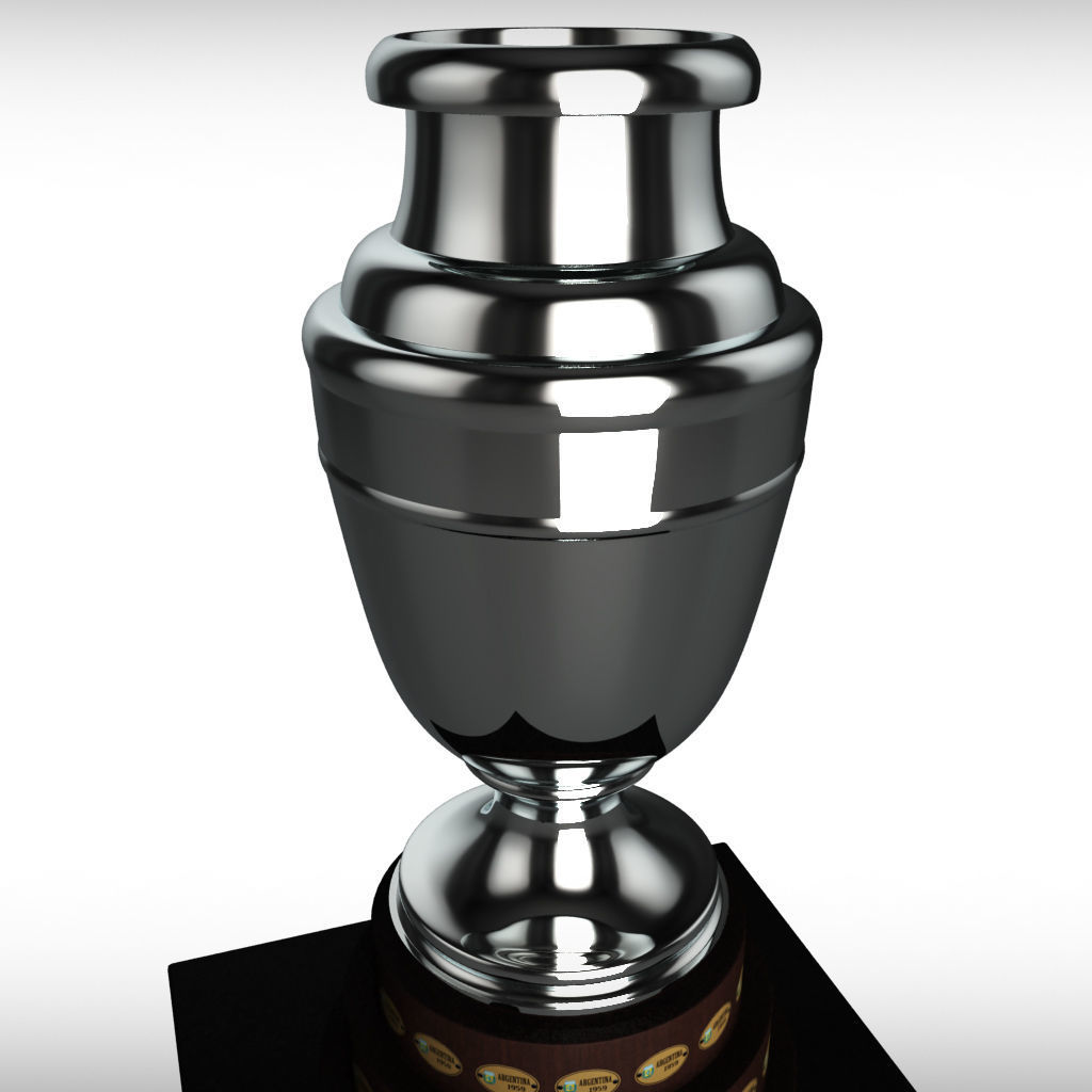 Copa America cup trophy low detail Low-poly 3D model_3