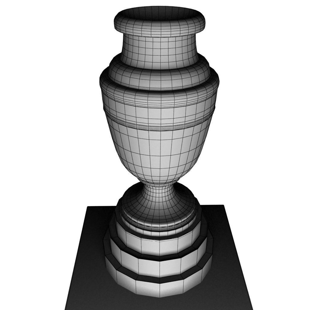 Copa America cup trophy low detail Low-poly 3D model_5