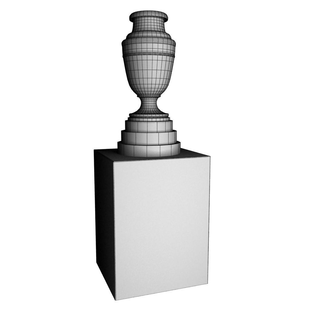 Copa America cup trophy low detail Low-poly 3D model_7