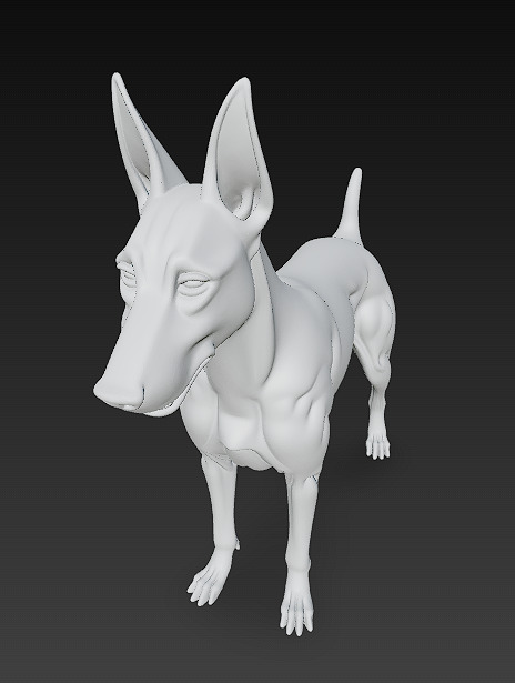 Dog Doberman Realistic 3D Model - Low Poly Realistic Low-poly 3D model_9