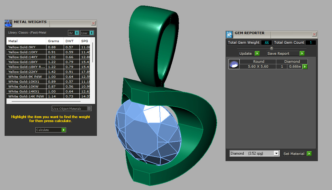 Half bezel wave pendant 3D print model_6