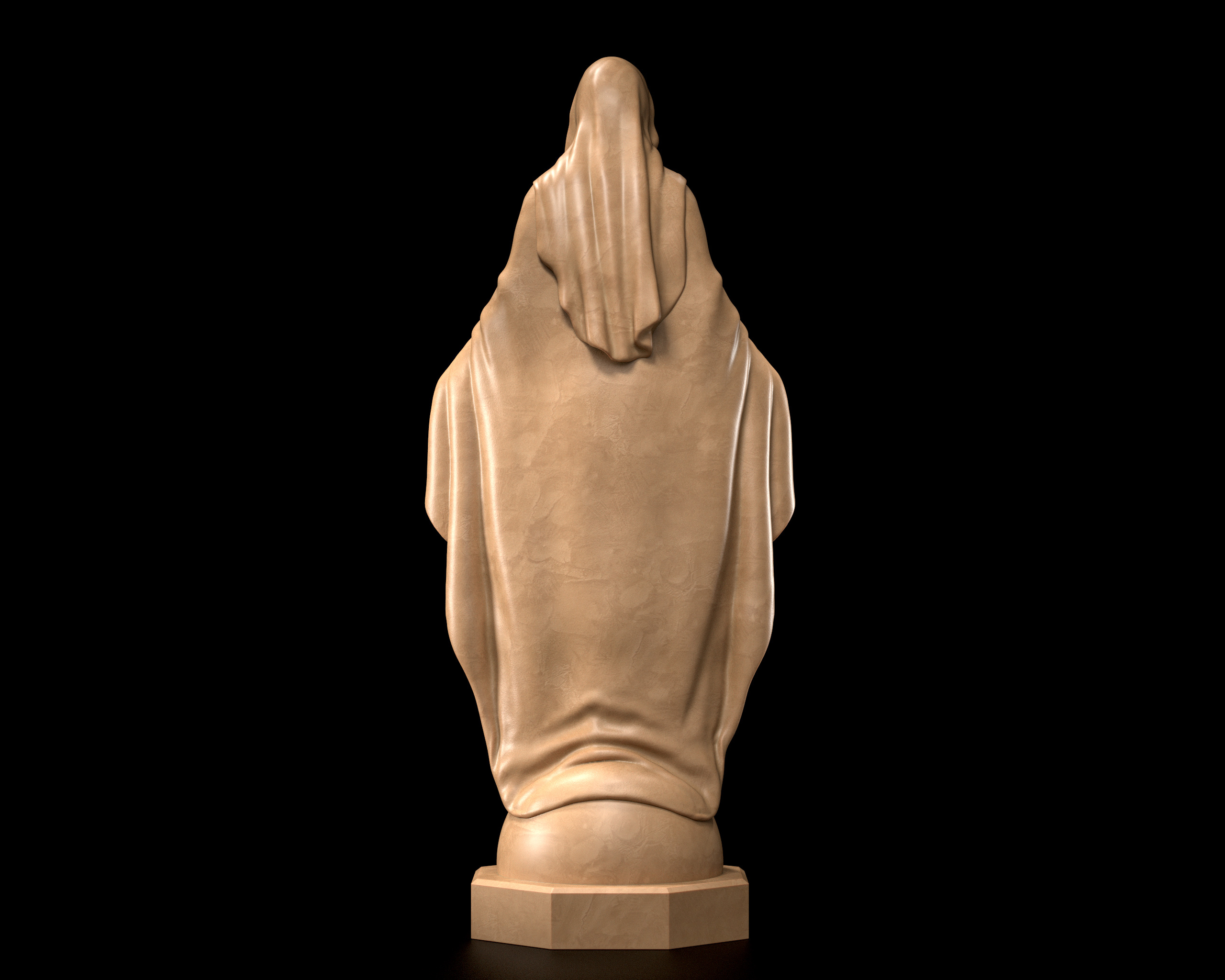 Virgin Mary Statue  3D print model_3