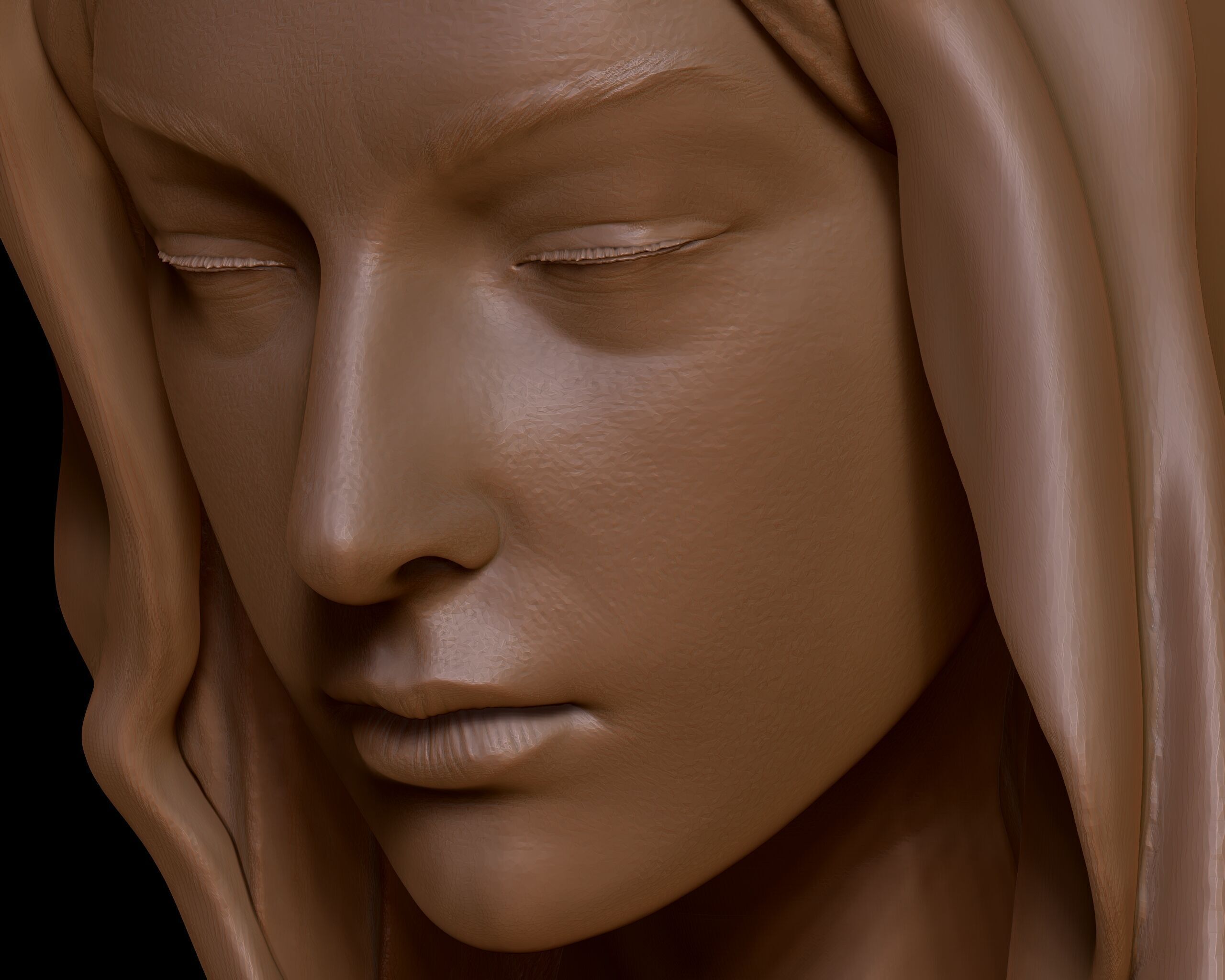 Virgin Mary Statue  3D print model_13