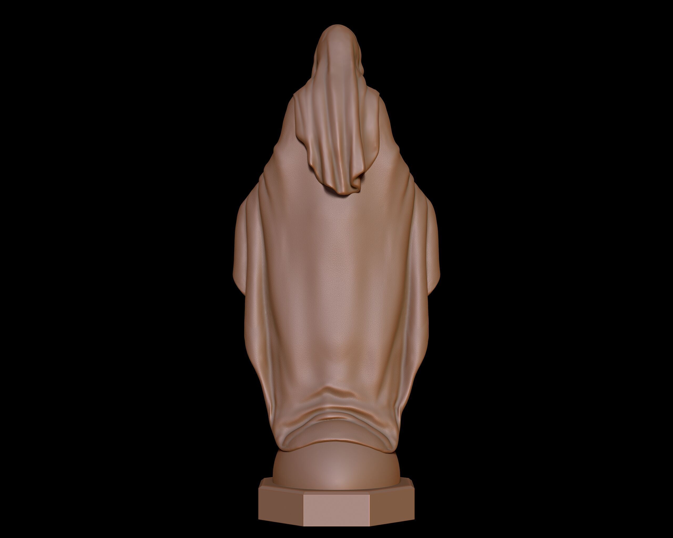 Virgin Mary Statue  3D print model_10