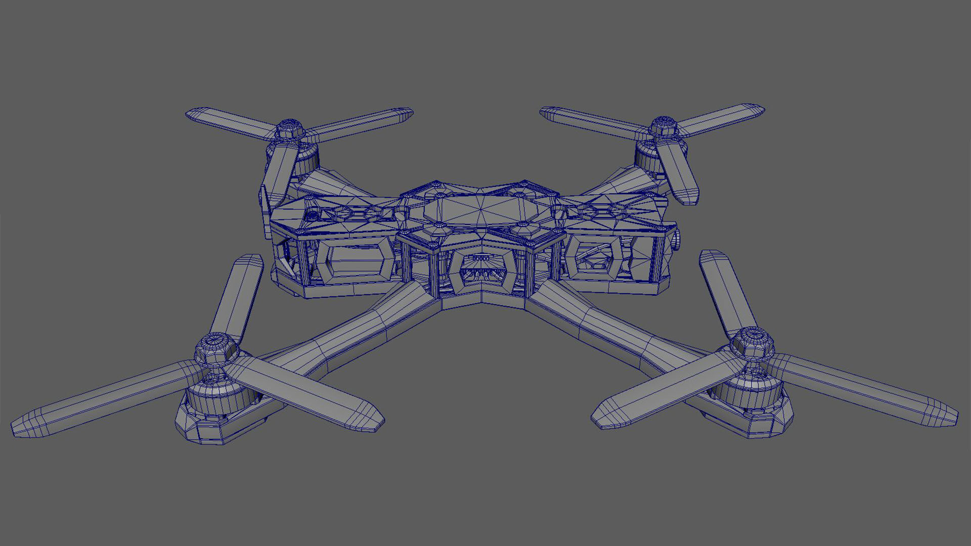 Realistic FPV Drone - 3D Low Poly  Low-poly 3D model_6