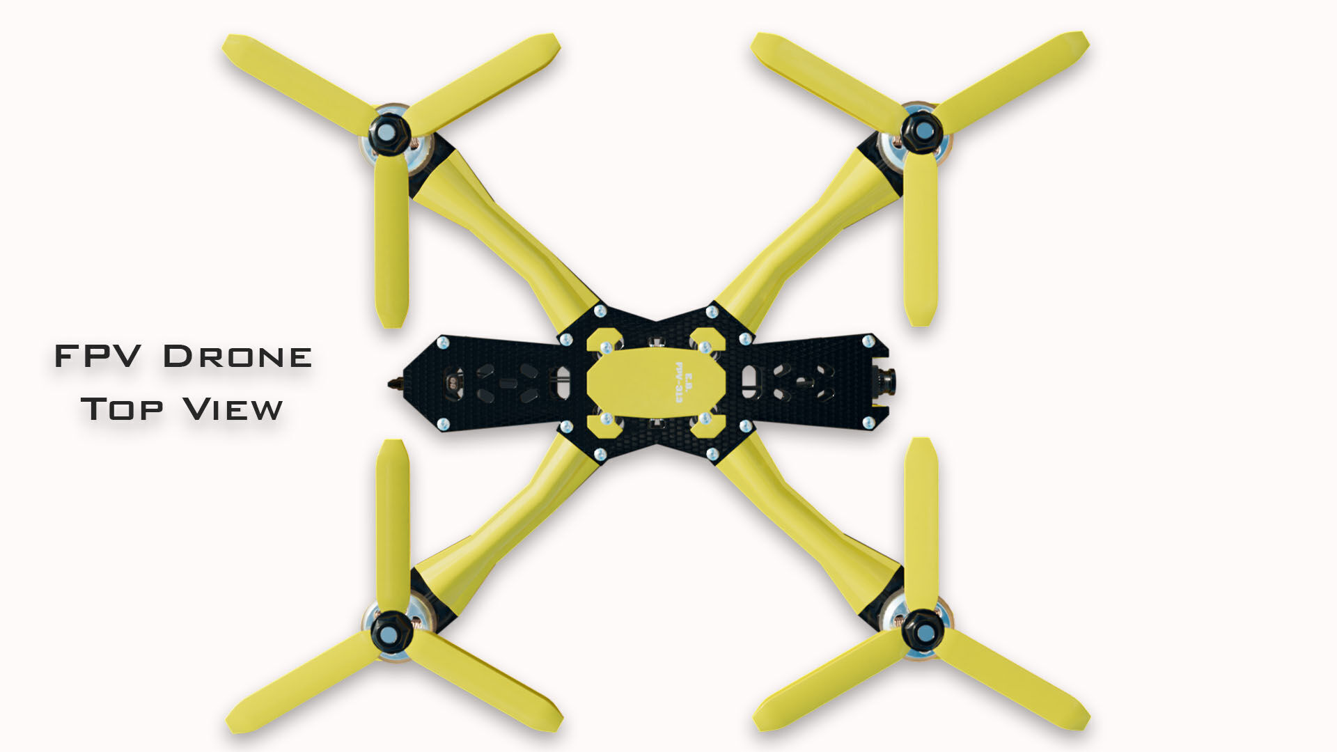 Realistic FPV Drone - 3D Low Poly  Low-poly 3D model_2