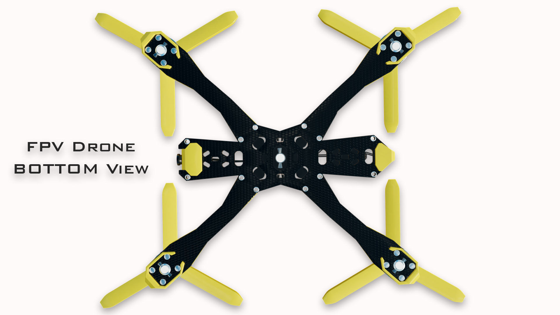 Realistic FPV Drone - 3D Low Poly  Low-poly 3D model_3