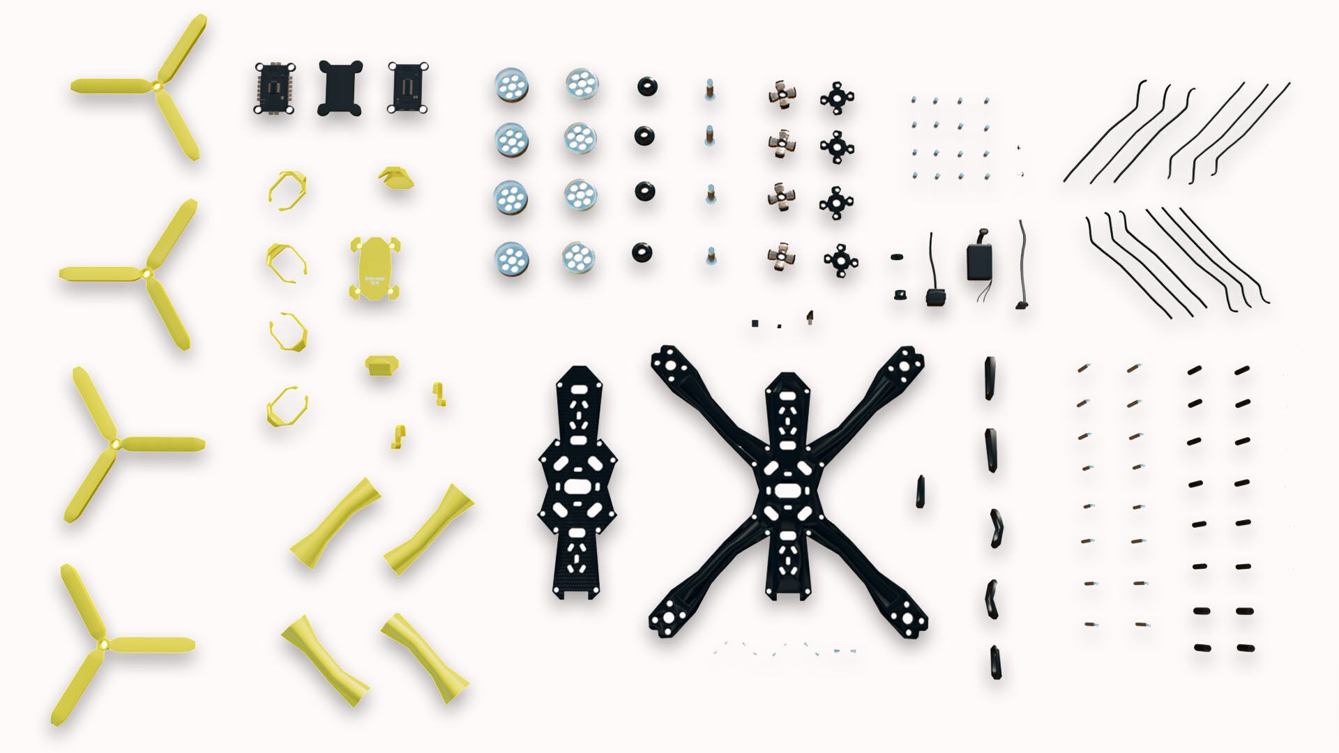 Realistic FPV Drone - 3D Low Poly  Low-poly 3D model_4