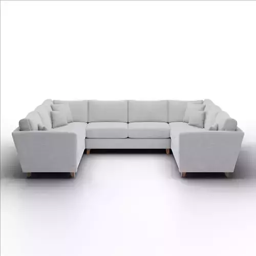 Lori U Sectional Soft Fabric Modern Living Room Furniture