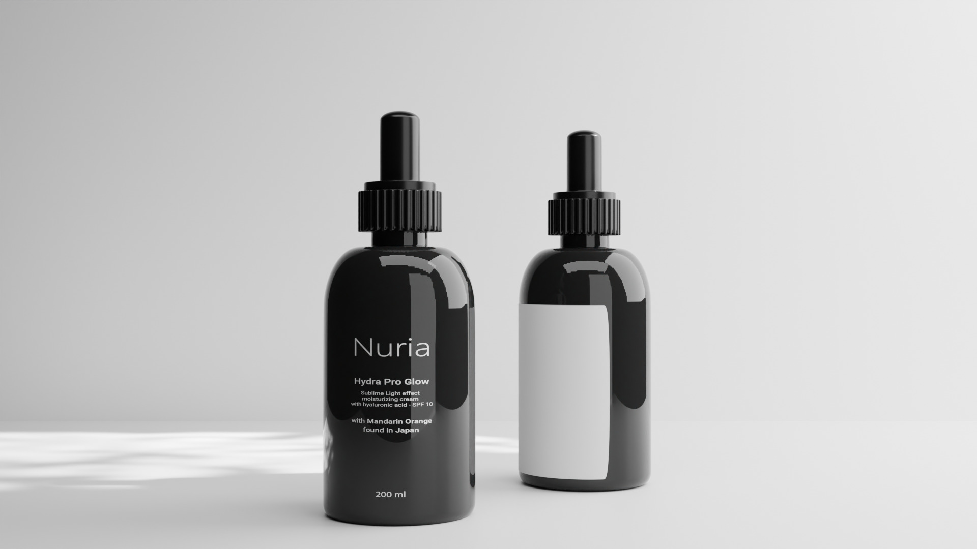 Realistic Glass Serum Bottle 3D Model Cosmetic Packaging 3D model_4