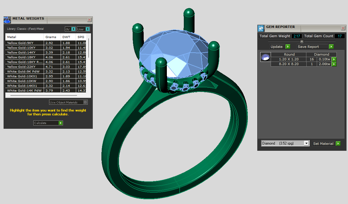 Cathedral solitaire 3D print model_5