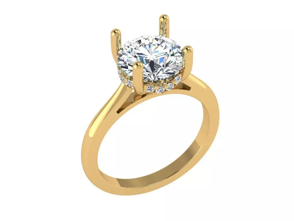 Cathedral solitaire 3D print model_0