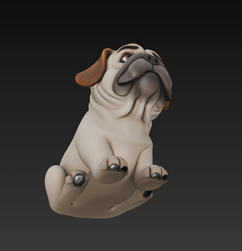 Dog Realistic 3D Model - Low Poly Realistic Low-poly 3D model_6