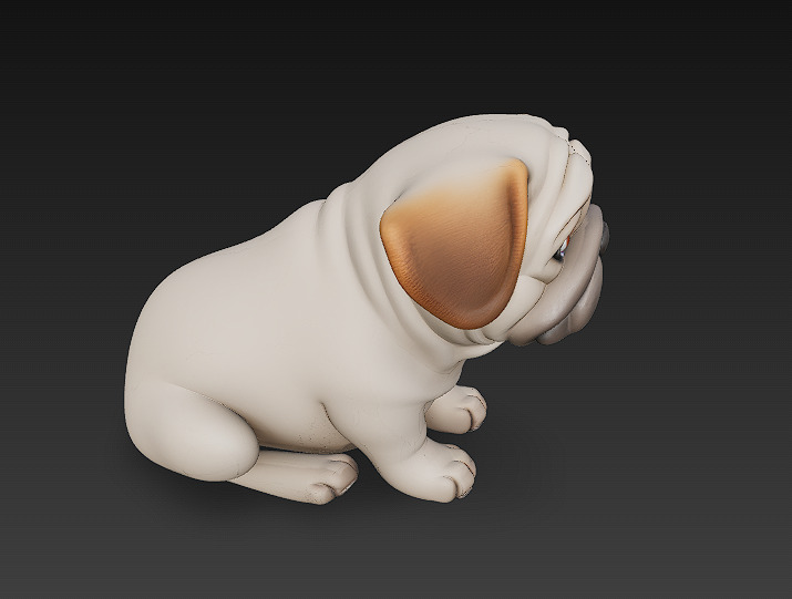 Dog Realistic 3D Model - Low Poly Realistic Low-poly 3D model_1