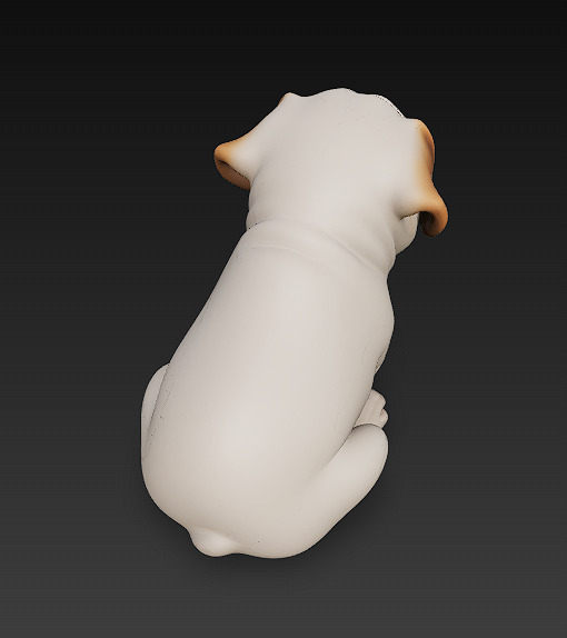 Dog Realistic 3D Model - Low Poly Realistic Low-poly 3D model_2