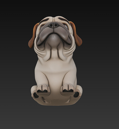 Dog Realistic 3D Model - Low Poly Realistic Low-poly 3D model_9