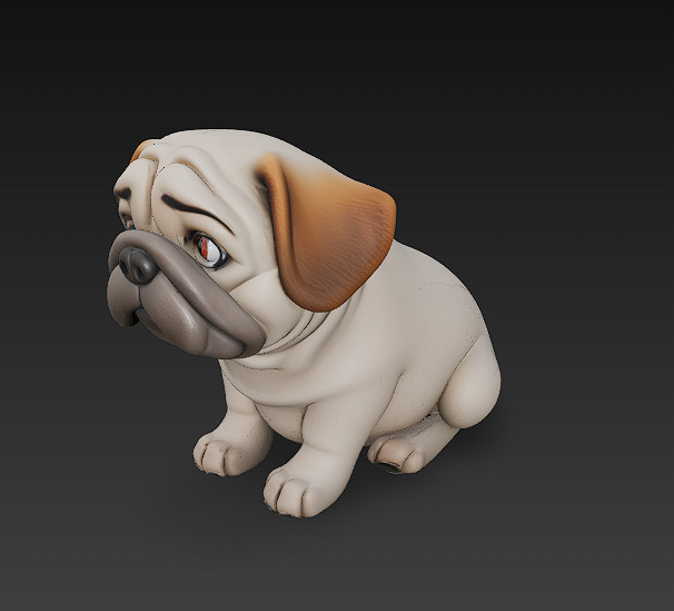 Dog Realistic 3D Model - Low Poly Realistic Low-poly 3D model_4
