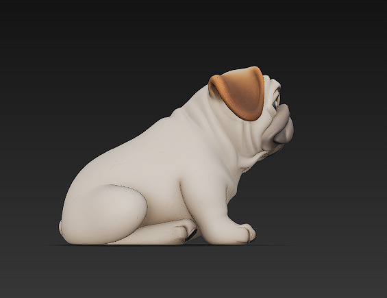 Dog Realistic 3D Model - Low Poly Realistic Low-poly 3D model_7