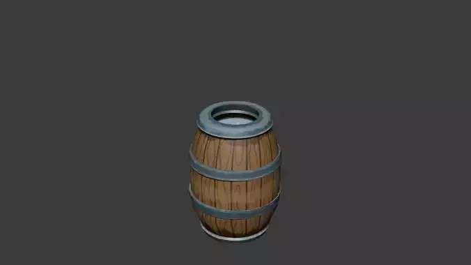 Hand painted wood barrel