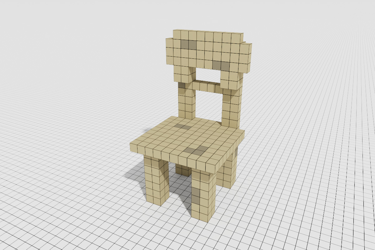 Ultimate Chair and Seating Pack 128 Low Poly Voxel Low-poly 3D model_5