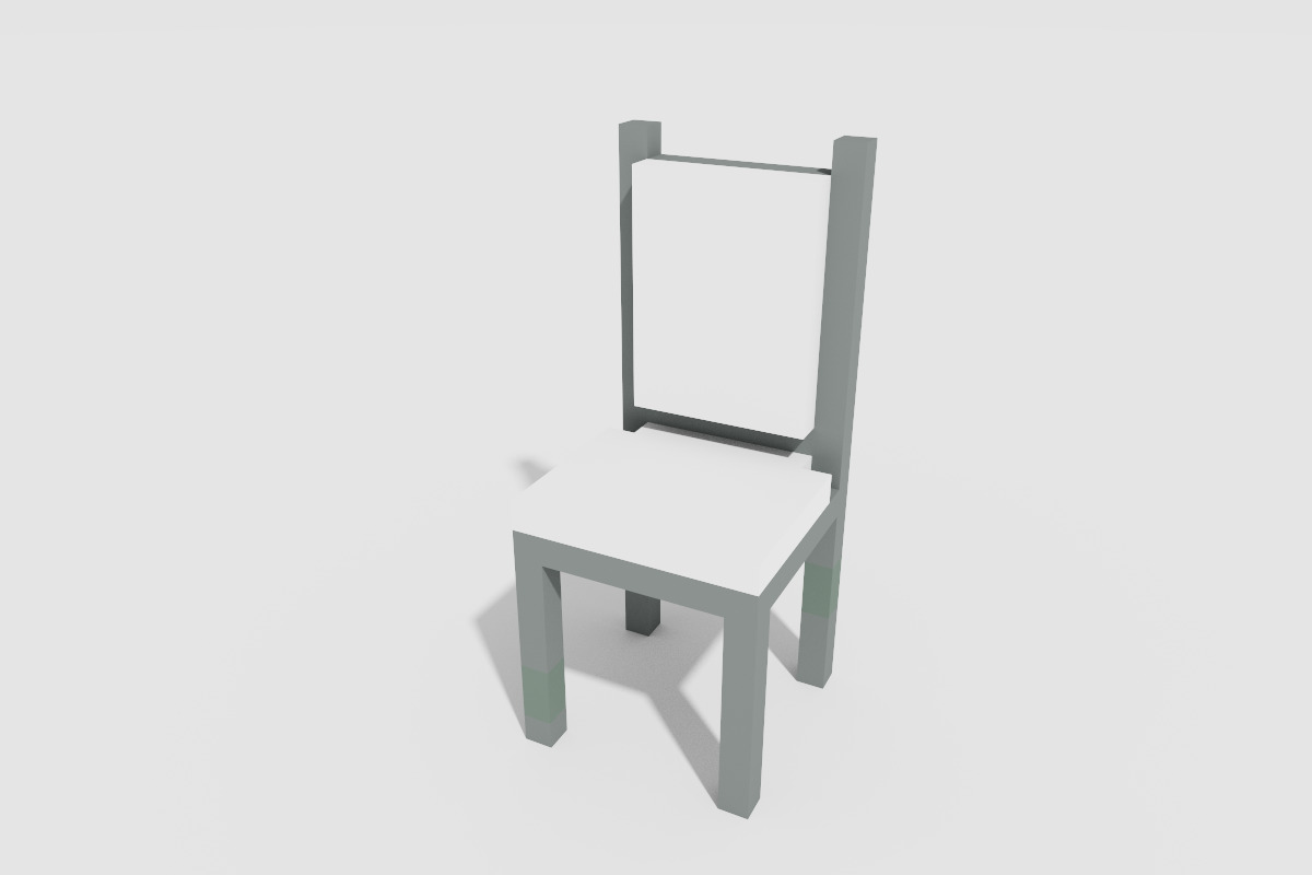 Ultimate Chair and Seating Pack 128 Low Poly Voxel Low-poly 3D model_6