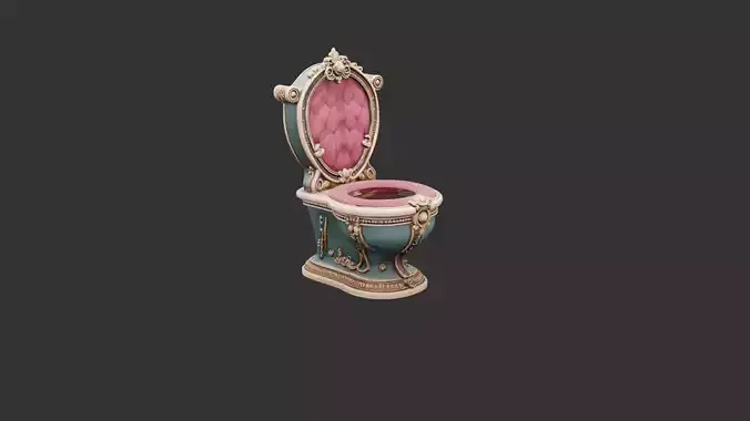 Enchanted Toilet Throne Low-poly 3D model