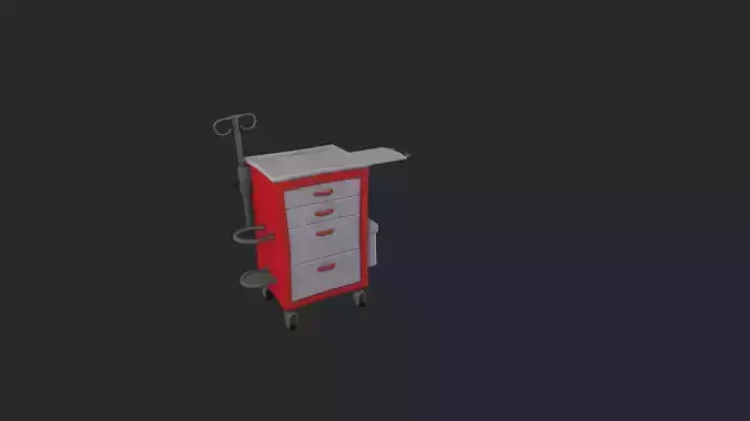 Stylized Hospital Emergency Cart