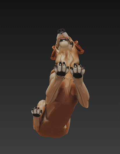 Golden Retriever Dog Realistic 3D Model - Low Poly Realistic Low-poly 3D model_9