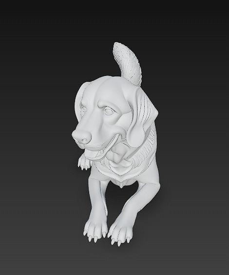Golden Retriever Dog Realistic 3D Model - Low Poly Realistic Low-poly 3D model_15