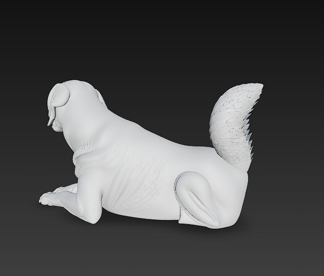 Golden Retriever Dog Realistic 3D Model - Low Poly Realistic Low-poly 3D model_14