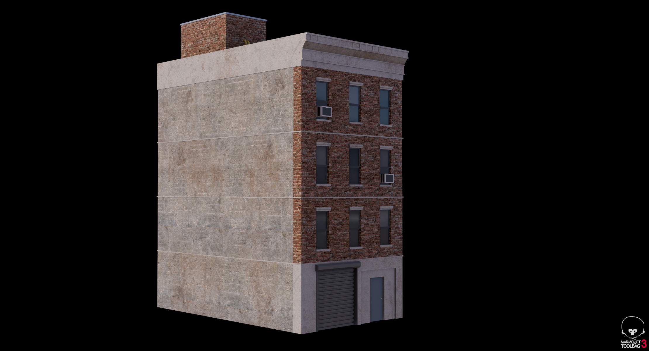 Apartment Building 5 Low-poly 3D model_10
