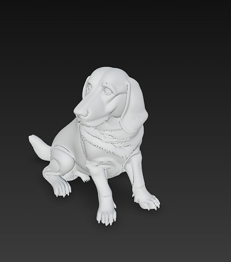 Golden Retriever Dog Realistic 3D Model - Low Poly Realistic Low-poly 3D model_15