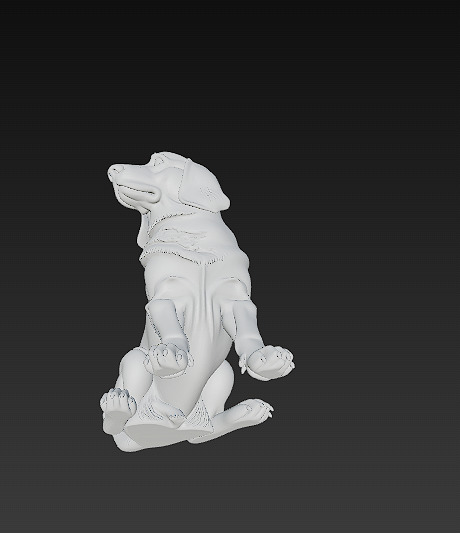 Golden Retriever Dog Realistic 3D Model - Low Poly Realistic Low-poly 3D model_16