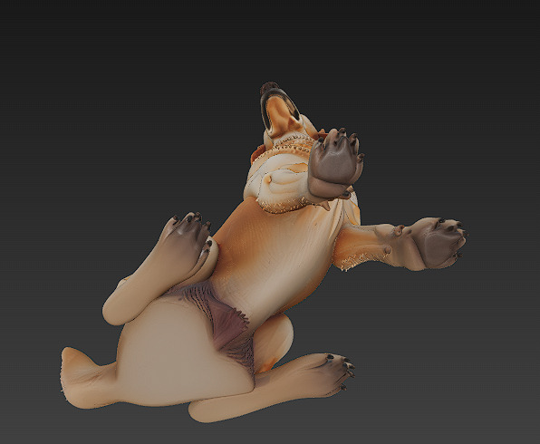 Golden Retriever Dog Realistic 3D Model - Low Poly Realistic Low-poly 3D model_10