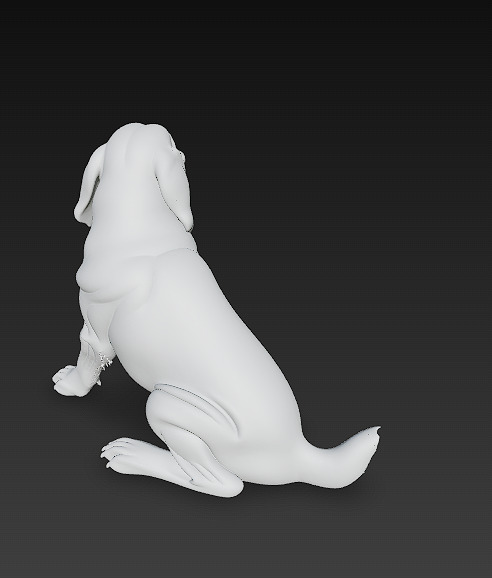 Golden Retriever Dog Realistic 3D Model - Low Poly Realistic Low-poly 3D model_19