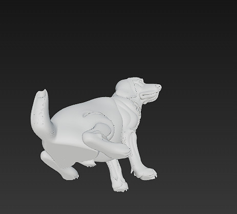 Golden Retriever Dog Realistic 3D Model - Low Poly Realistic Low-poly 3D model_18