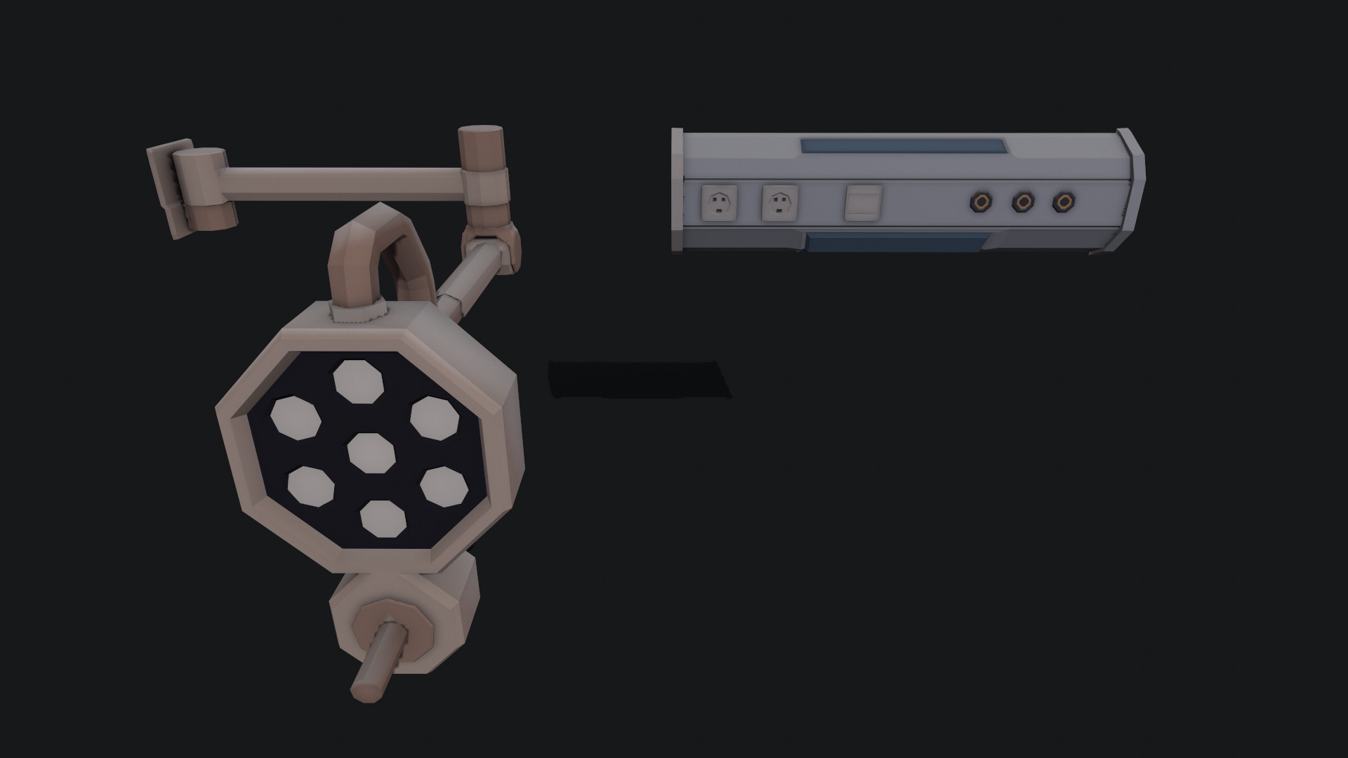 Low-Poly Medical Equipment Pack 3D model_18