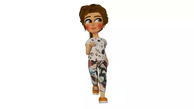 Rigged 3D Character for Maya and 3ds Max with Custom Attributes