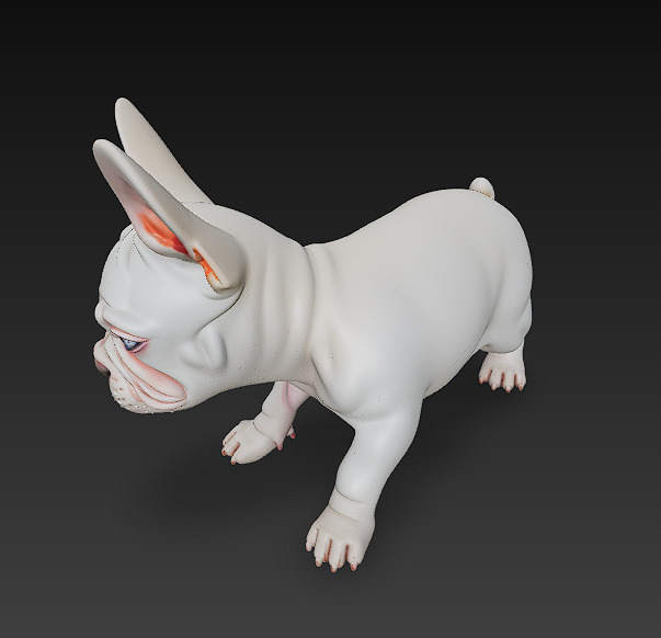 French Bulldog Puppy Dog Realistic 3D Model - Low Poly Realistic Low-poly 3D model_5