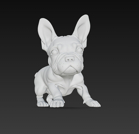 French Bulldog Puppy Dog Realistic 3D Model - Low Poly Realistic Low-poly 3D model_18