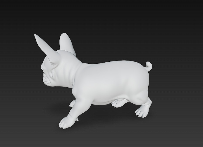 French Bulldog Puppy Dog Realistic 3D Model - Low Poly Realistic Low-poly 3D model_13