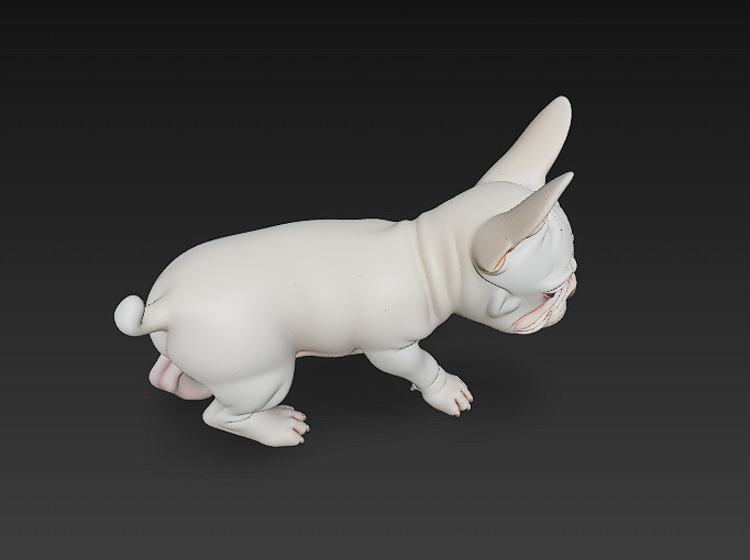 French Bulldog Puppy Dog Realistic 3D Model - Low Poly Realistic Low-poly 3D model_8